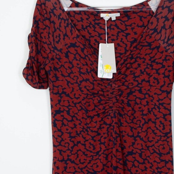 Boden Ruched Front Jersey Midi Dress Womens Size 8R NWT - Picture 7 of 12